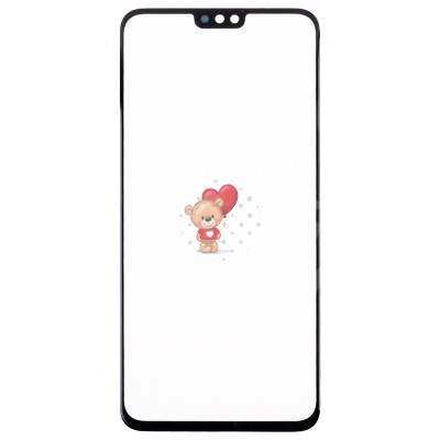 Стекло модуля для Huawei Honor 9X Lite в сборе с OCA пленкой Черный - OR (Mitsubishi)