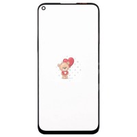 Стекло модуля для Huawei P40 Lite в сборе с OCA пленкой Черный - OR (Mitsubishi)