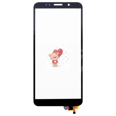 Стекло модуля для Huawei Y5 2018 в сборе с тачскрином и OCA пленкой Черный - OR