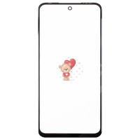 Стекло модуля для Infinix Hot 12 Play в сборе с OCA пленкой Черный - OR (Mitsubishi)