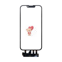 Стекло модуля для Apple iPhone 13 Pro в сборе с тачскрином, рамкой и OCA пленкой Черный - OR (Mitsubishi)