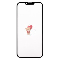 Стекло модуля для Apple iPhone 14 Plus в сборе с OCA пленкой Черный - OR (Feaglet)