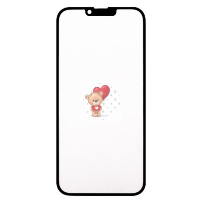 Стекло модуля для Apple iPhone 14 Plus в сборе с OCA пленкой Черный - OR (Feaglet)