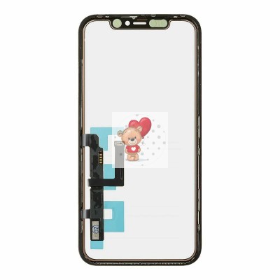 Стекло модуля для Apple iPhone 11 в сборе с тачскрином и OCA пленкой Черный - OR (Feaglet)