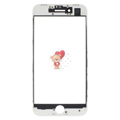 Стекло модуля для Apple iPhone 8 в сборе с рамкой и OCA пленкой Белый - OR (Mitsubishi) Стекло модуля для Apple iPhone 8 в сборе с рамкой и OCA пленкой Белый - OR (Mitsubishi)
