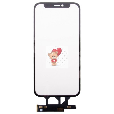 Стекло модуля для Apple iPhone 12 mini в сборе с тачскрином и OCA пленкой Черный - OR (Feaglet)