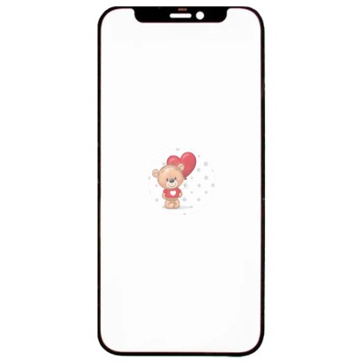 Стекло модуля для Apple iPhone 12 mini в сборе с OCA пленкой Черный - OR (Feaglet)