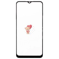 Стекло модуля для Samsung A025F Galaxy A02s в сборе с OCA пленкой Черный - OR (Mitsubishi)