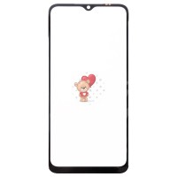 Стекло модуля для Samsung A032F Galaxy A03 Core в сборе с OCA пленкой Черный - OR (Mitsubishi)