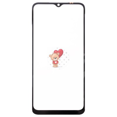 Стекло модуля для Samsung A032F Galaxy A03 Core в сборе с OCA пленкой Черный - OR (Mitsubishi)