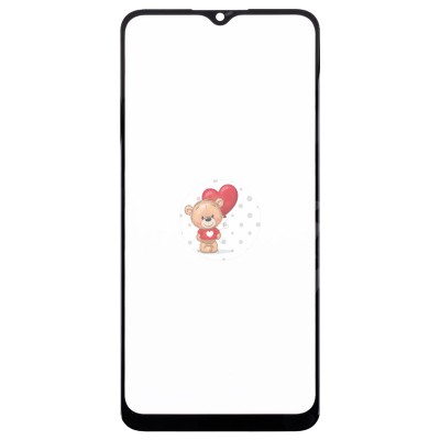 Стекло модуля для Samsung A037F Galaxy A03s в сборе с OCA пленкой Черный - OR (Mitsubishi)