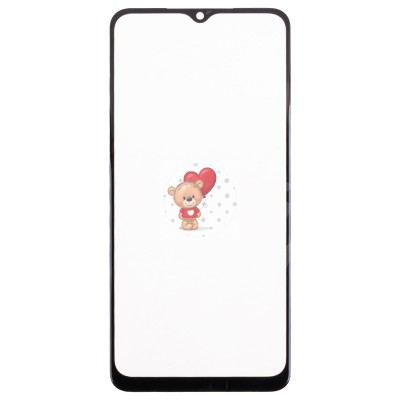 Стекло модуля для Samsung A045F Galaxy A04 в сборе с OCA пленкой Черный - OR (Mitsubishi)