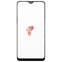 Стекло модуля для Samsung A105F Galaxy A10 в сборе с OCA пленкой Черный - OR (Mitsubishi)
