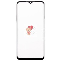 Стекло модуля для Samsung A135F Galaxy A13 в сборе с OCA пленкой Черный - OR (Mitsubishi)