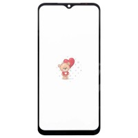 Стекло модуля для Samsung A145F Galaxy A14 4G в сборе с OCA пленкой Черный - OR (Mitsubishi)