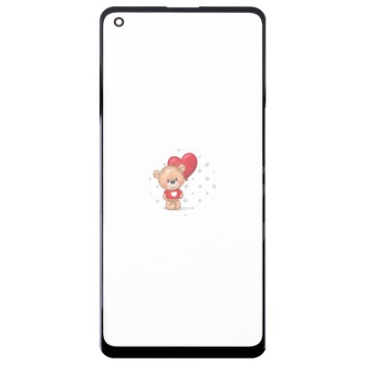 Стекло модуля для Samsung A217F Galaxy A21s в сборе с OCA пленкой Черный - OR (Mitsubishi)