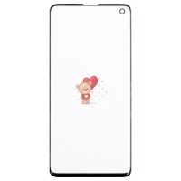 Стекло модуля для Samsung G973F Galaxy S10 в сборе с OCA пленкой Черный - OR (Mitsubishi)