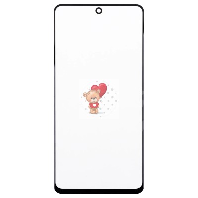 Стекло модуля для Tecno Camon 19 Pro в сборе с OCA пленкой Черный - OR (Mitsubishi)