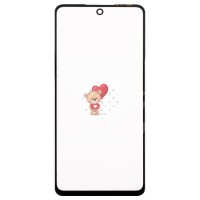 Стекло модуля для Tecno Pova 2 в сборе с OCA пленкой Черный - OR (Mitsubishi)