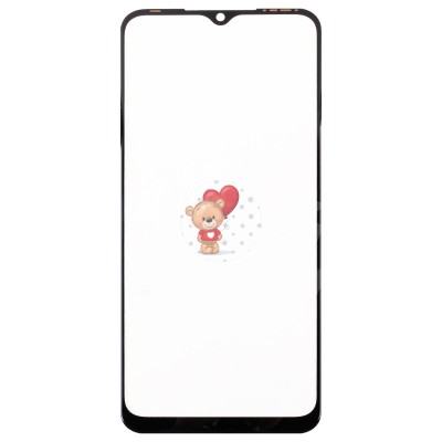 Стекло модуля для Tecno Spark 8C в сборе с OCA пленкой Черный - OR (Mitsubishi)