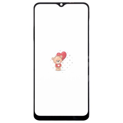 Стекло модуля для Vivo Y20 в сборе с OCA пленкой Черный - OR (Mitsubishi)