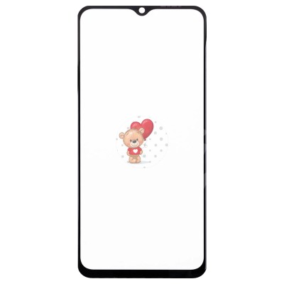 Стекло модуля для Vivo Y35 в сборе с OCA пленкой Черный - OR (Mitsubishi)