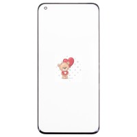 Стекло модуля для Xiaomi Mi 11 Pro в сборе с OCA пленкой Черный - (Feaglet)