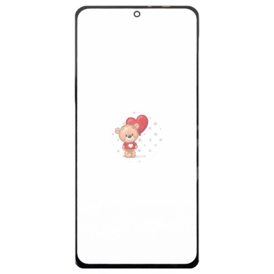 Стекло модуля для Xiaomi Poco F4 в сборе с OCA пленкой Черный - OR (Mitsubishi)