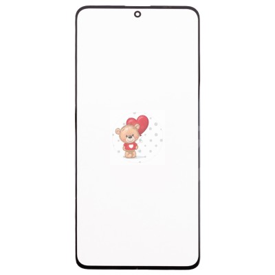 Стекло модуля для Xiaomi Poco F5 Pro в сборе с OCA пленкой Черный - (Feaglet)