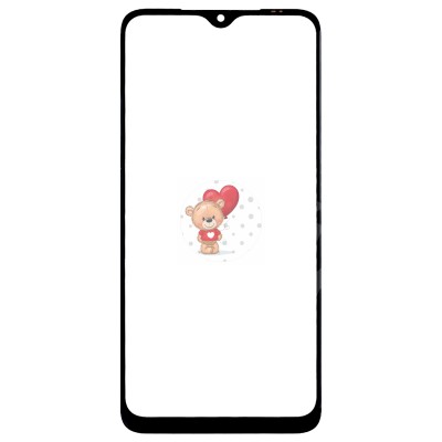 Стекло модуля для Xiaomi Poco M3 в сборе с OCA пленкой Черный - OR (Mitsubishi)