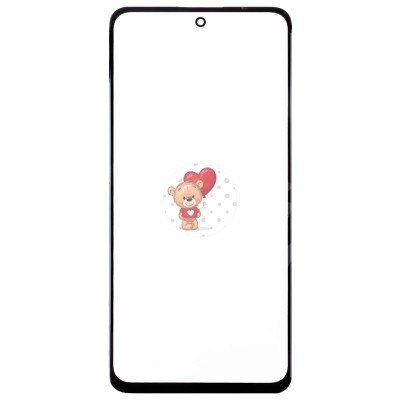 Стекло модуля для Xiaomi Poco M4 Pro 5G в сборе с OCA пленкой Черный - OR (Mitsubishi)