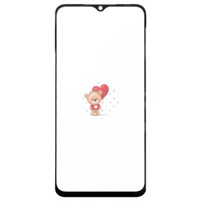 Стекло модуля для Xiaomi Poco M5 в сборе с OCA пленкой Черный - OR (Mitsubishi)