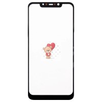 Стекло модуля для Xiaomi Pocophone F1 в сборе с OCA пленкой Черный - OR (Mitsubishi)