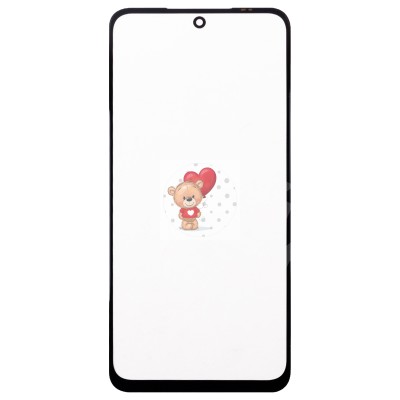 Стекло модуля для Xiaomi Redmi 10 в сборе с OCA пленкой Черный - OR (Mitsubishi)