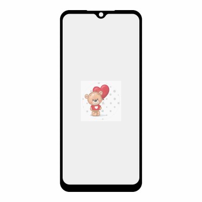 Стекло модуля для Xiaomi Redmi 10A в сборе с OCA пленкой Черный - OR (Mitsubishi)