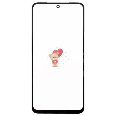 Стекло модуля для Xiaomi Poco M4 Pro 4G в сборе с OCA пленкой Черный - OR