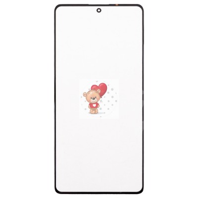 Стекло модуля для Xiaomi Poco M6 Pro 4G в сборе с OCA пленкой Черный - OR (Mitsubishi)