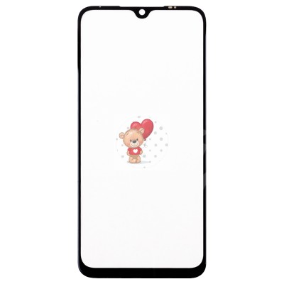 Стекло модуля для Xiaomi Redmi Note 8 в сборе с OCA пленкой Черный - OR (Mitsubishi)