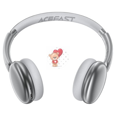 Беспроводные наушники Acefast H8 (накладные, активное шумоподавление) Серебро