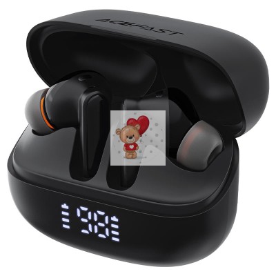 Беспроводные наушники Acefast W1 (TWS, вакуумные, с дисплеем, активное шумоподавление) Черный