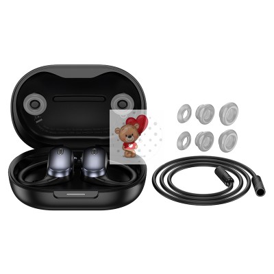 Беспроводные наушники Hoco EA7 (TWS, накладные с ушным креплением, ANC+ENC шумоподавление) Черный