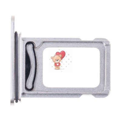 Лоток SIM для iPhone 15 Pro (2 Sim) Белый Лоток SIM для iPhone 15 Pro (2 Sim) Белый