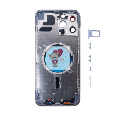 Корпус для iPhone 13 Pro Max (1 Sim) Голубой - Премиум