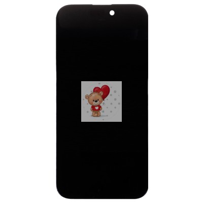 Дисплей для Apple iPhone 15 Pro (A3102) в сборе с тачскрином Черный - OR (SP) (с верификацией “Новая запчасть”)