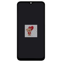 Дисплей для Samsung A205F Galaxy A20 модуль с рамкой и тачскрином (черный) - (OLED)
