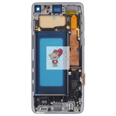 Дисплей для Samsung G973F Galaxy S10 модуль с рамкой и тачскрином (черный) - (In-Cell)