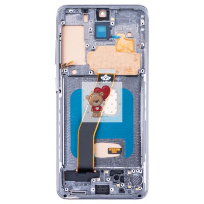 Дисплей для Samsung G980F Galaxy S20 модуль с рамкой и тачскрином (серый) - (In-Cell)