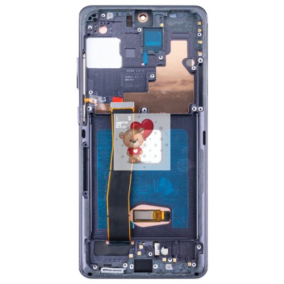 Дисплей для Samsung G988B Galaxy S20 Ultra модуль с рамкой и тачскрином (черный) - (OLED) (Full Size)