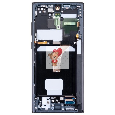 Дисплей для Samsung S908B Galaxy S22 Ultra модуль с рамкой и тачскрином (серый) - OR (SP)