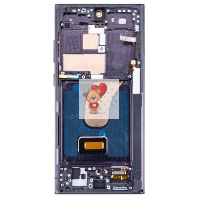 Дисплей для Samsung S918B Galaxy S23 Ultra модуль с рамкой и тачскрином (черный) - (OLED) (Full Size)